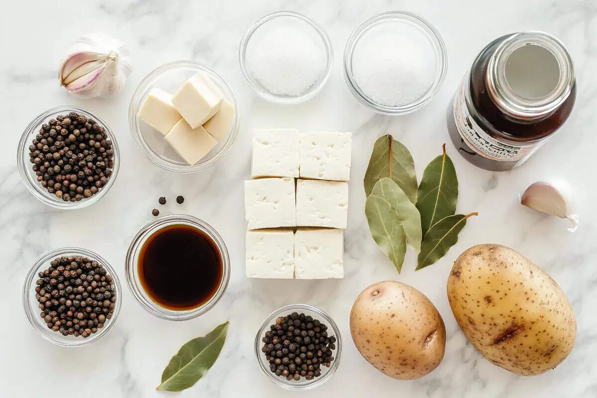 Ingredients for Filipino Tofu Adobo (Adobong Tokwa)