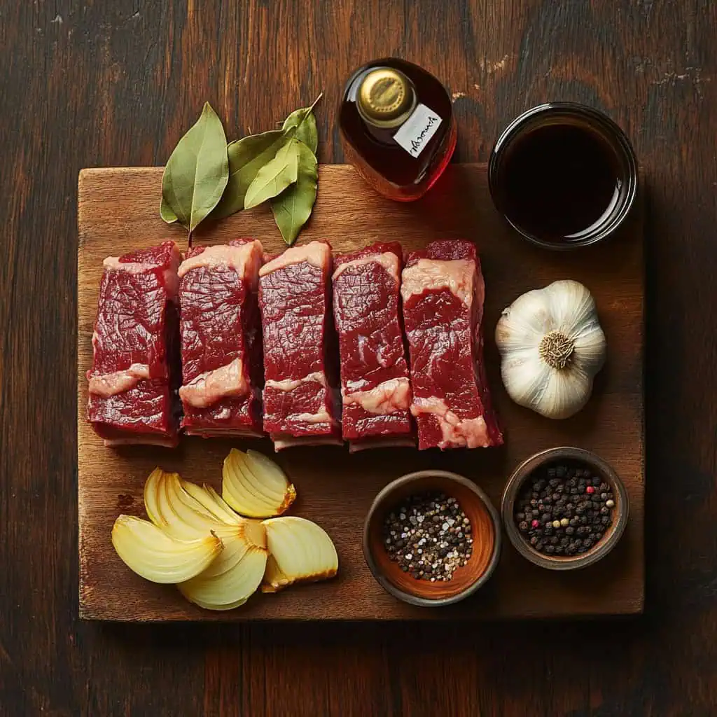 Ingredients for Filipino Beef Adobo