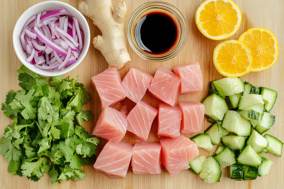 Ingredients for Kinilaw na Tuna