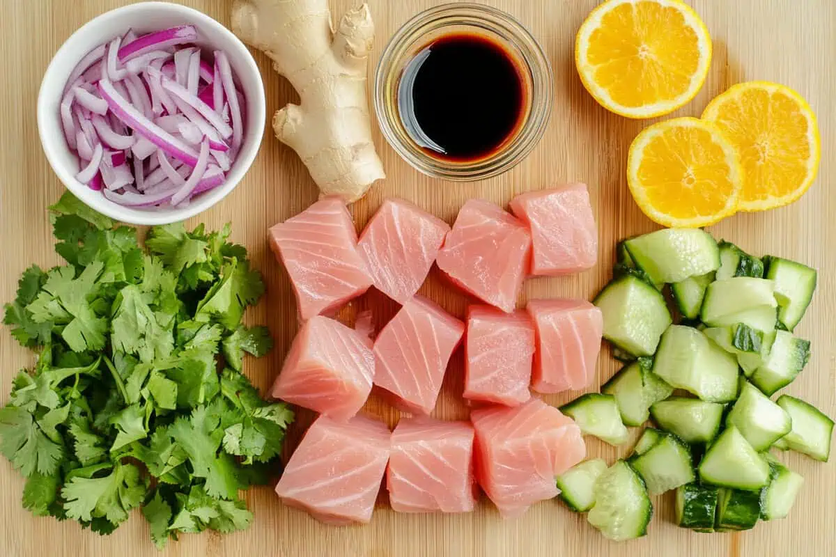 Ingredients for Kinilaw na Tuna