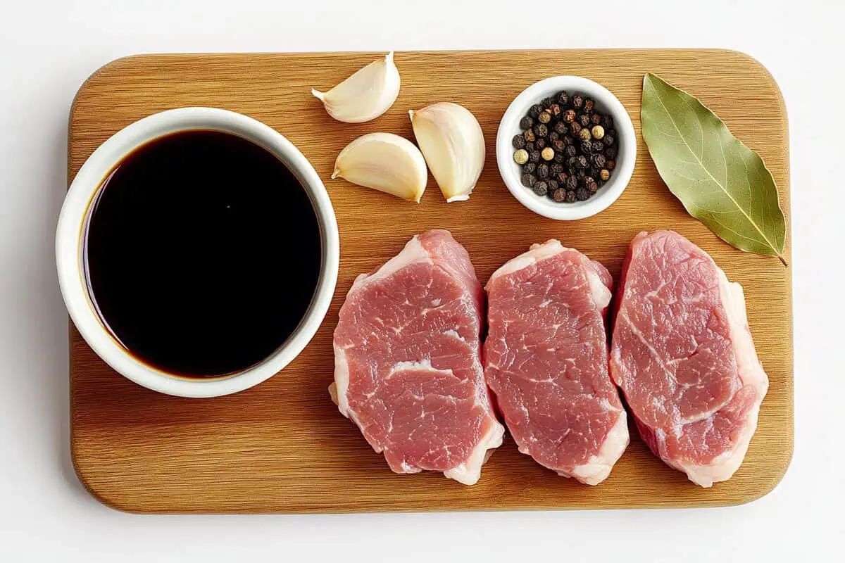 Ingredients for Adobo Pork Chops