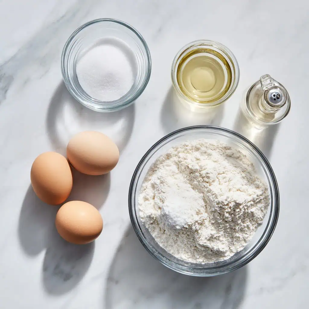 Ingredients for Pacencia Cookie (Filipino Meringue Cookie)