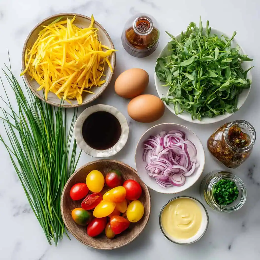 Ingredients for Ensaladang Mangga (Green Mango Salad)