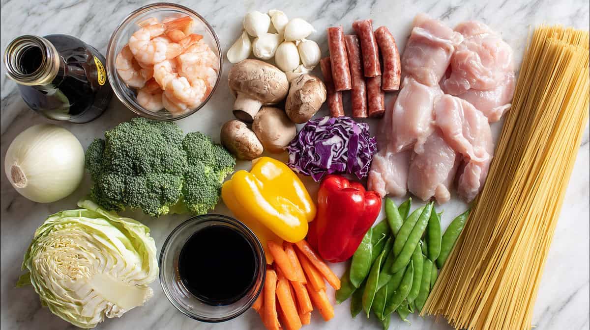 Ingredients for Pancit Bam-i