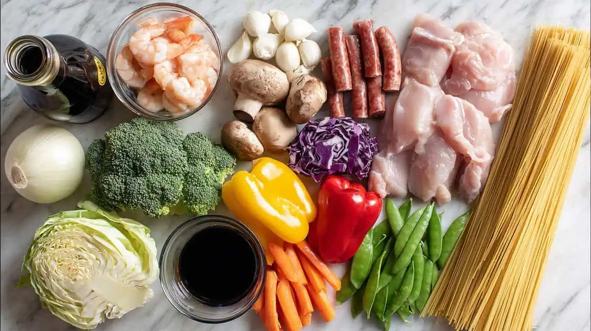 Ingredients for Pancit Bam-i