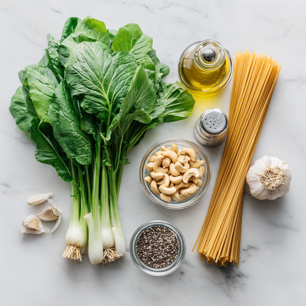 Ingredients for Malunggay Pesto Pasta Recipe