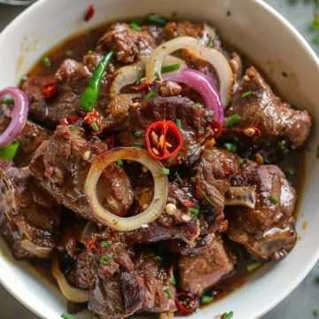 Kilawing Kambing (Roasted Goat in Vinegar and Ginger)