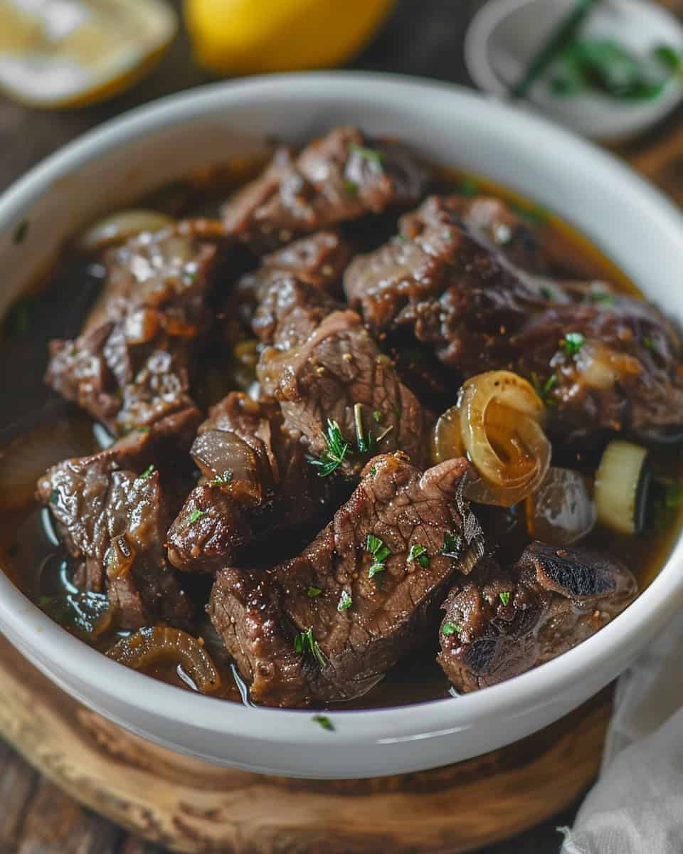 Kilawing Kambing (Roasted Goat in Vinegar and Ginger) 