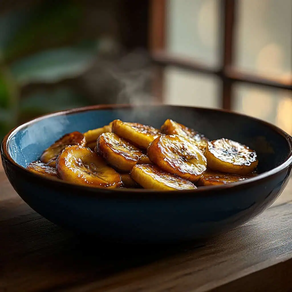 Minatamis na Saging (Filipino Sweetened Bananas in Caramel Syrup)