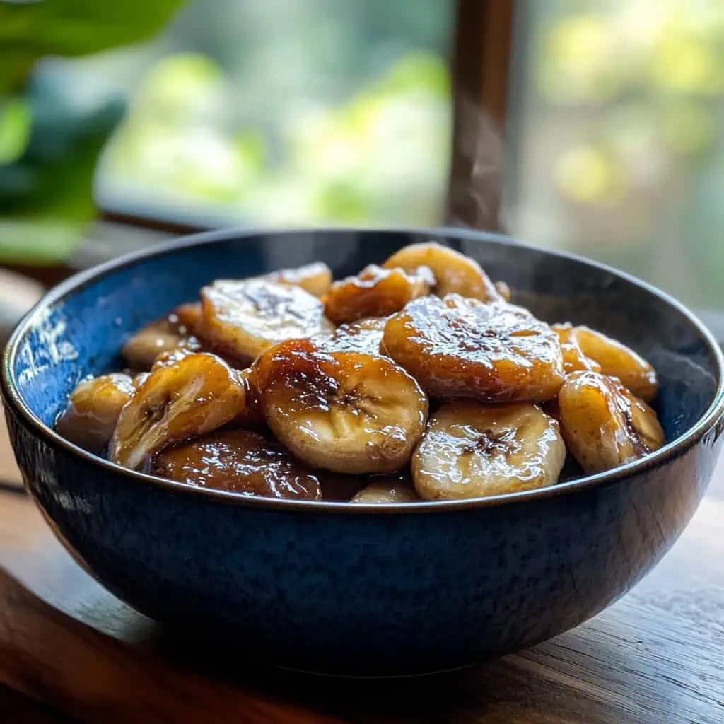 Minatamis na Saging (Filipino Sweetened Bananas in Caramel Syrup)