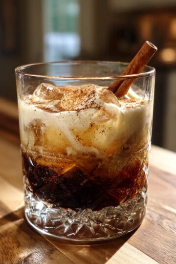 Perfect spiced rum white russian recipe with layered cream. Easy 5-minute cocktail with warm spices. Step-by-step guide from Lola's Kitchen.