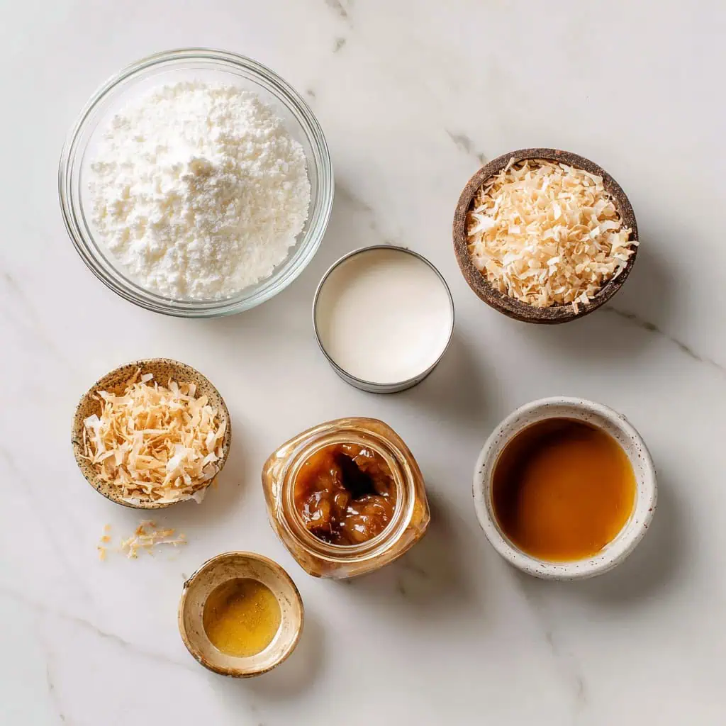 Ingredients for  Kalamay Hati Recipe (Filipino Coconut Sticky Rice Dessert)