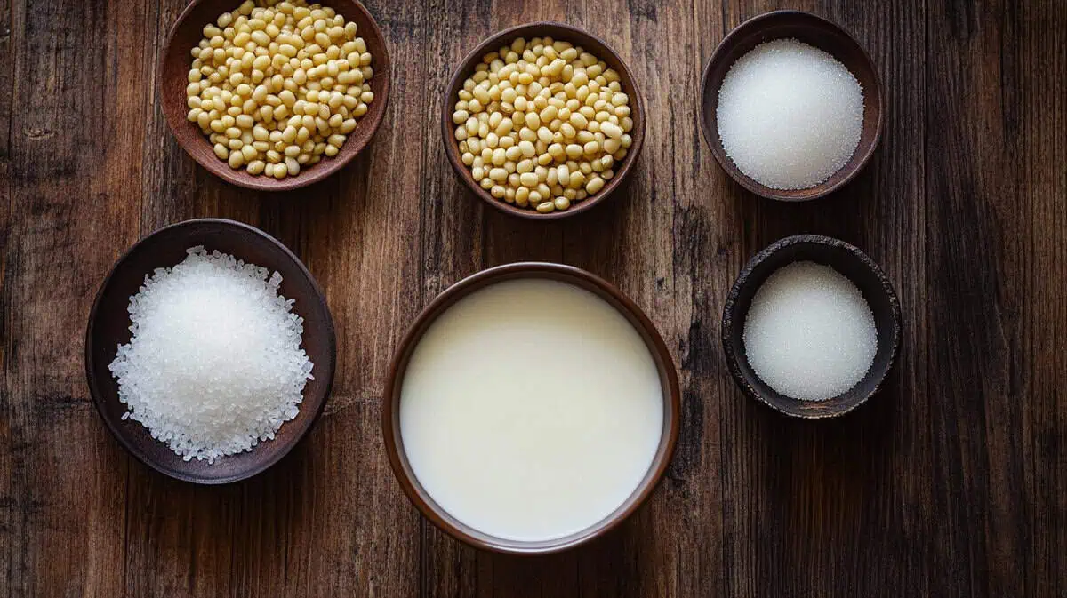 Ingredients for Ginataang Minatamis na Munggo (Sweet Mung Bean in Coconut Milk)