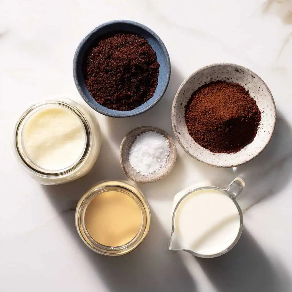 Ingredients for Vietnamese Salted Coffee (Cà phê muối)