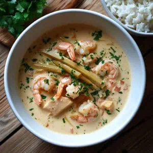 Ginataang Labong at Hipon (Bamboo Shoots and Shrimp in Coconut Milk)