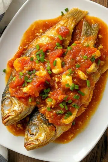 Sarciadong Isda (Filipino Fish in Tomato Egg Sauce)