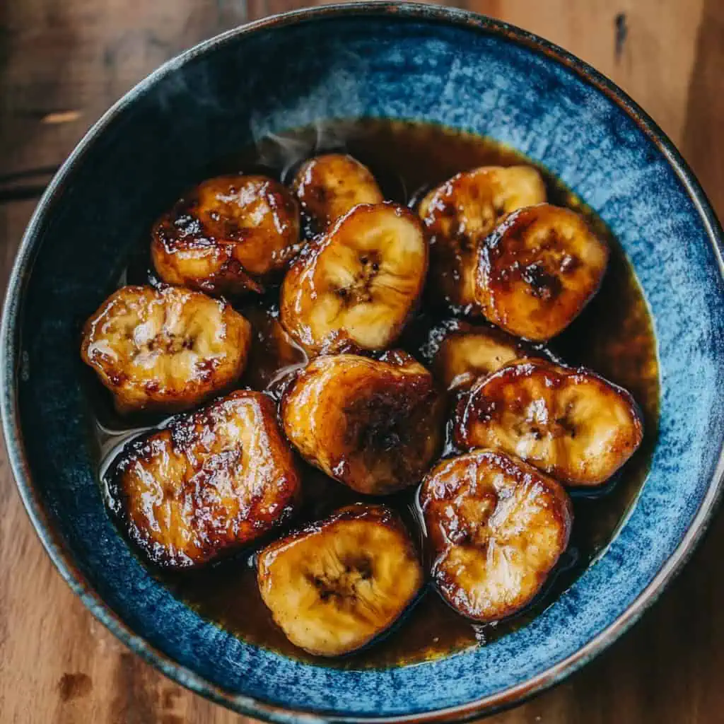 Minatamis na Saging (Filipino Sweetened Bananas in Caramel Syrup)