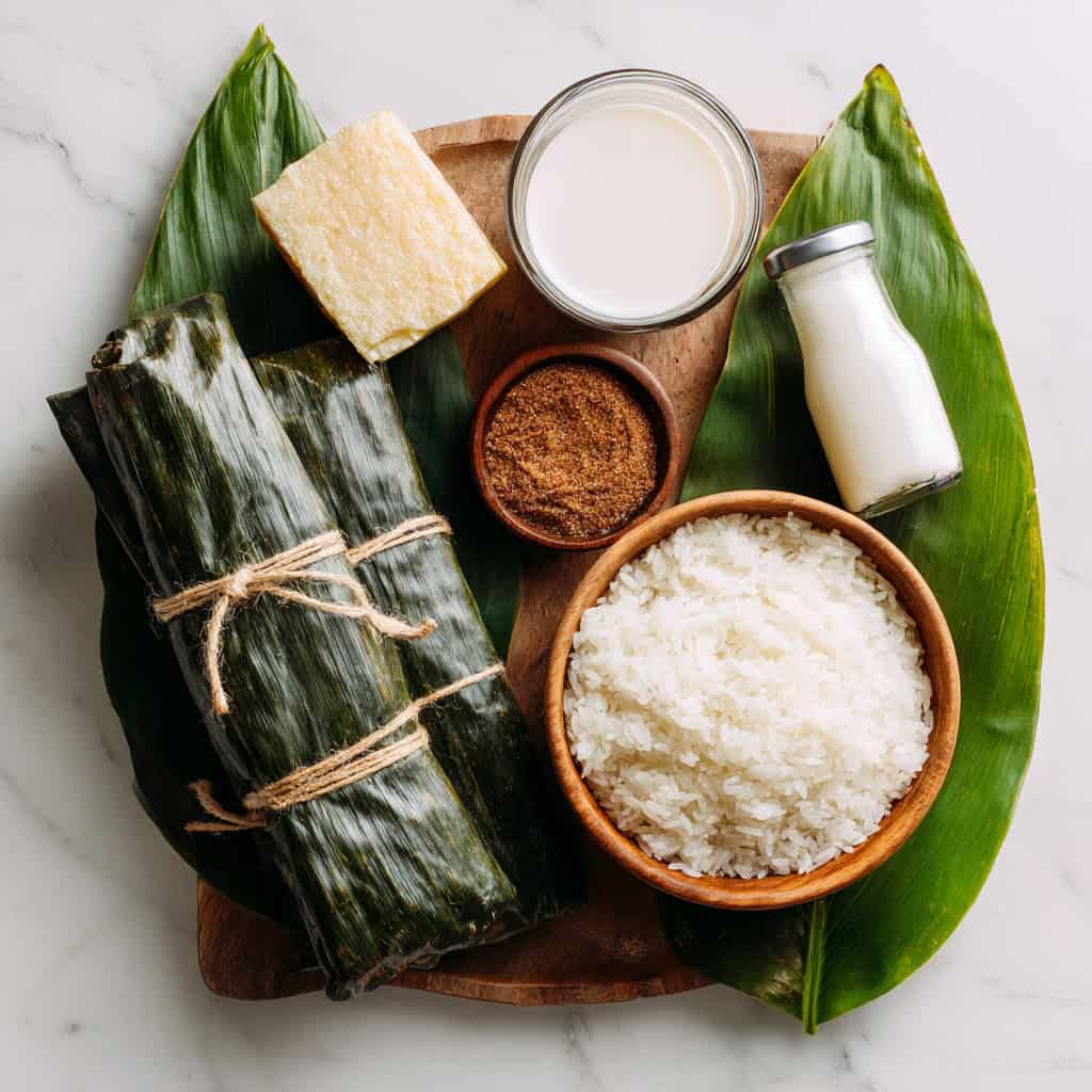 Ingredients for Suman sa Lihiya (Filipino Rice Cake with Lye Water)