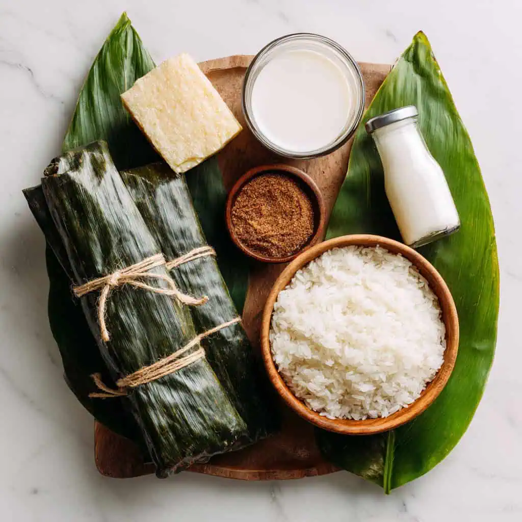 Ingredients for Suman sa Lihiya (Filipino Rice Cake with Lye Water)
