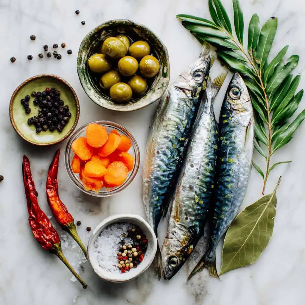 Ingredients for Spanish-Style Sardines Bangus in Oil