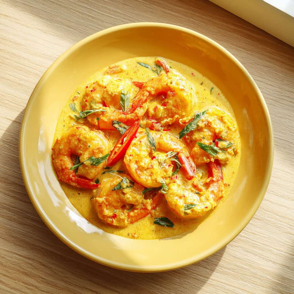 Singapore-Style Salted Egg Shrimp Recipe